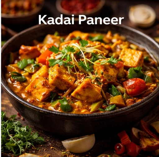 Kadai Paneer Cooked with fresh capsicum, onions, and freshly ground spices, Kadai Paneer is perfect for spice lovers who enjoy strong and aromatic flavours.